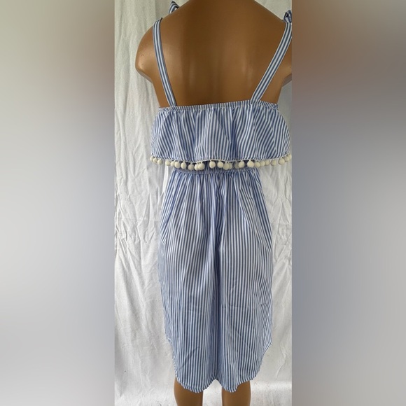 NWT IFFEI Women Striped Straps Sundress Summer Dress Waisted With Tassels size M - Picture 8 of 8